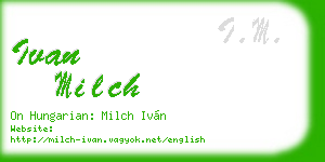 ivan milch business card